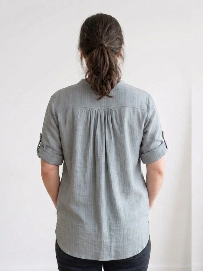 Dámské viskózové halenkové tričko Sára šedé