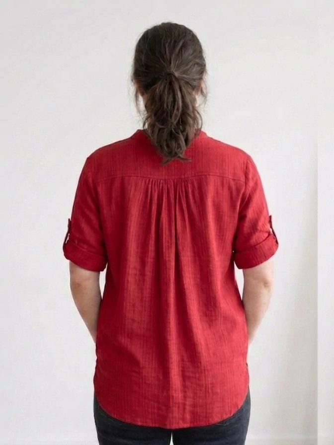 Dámské viskózové halenkové tričko Sára červené