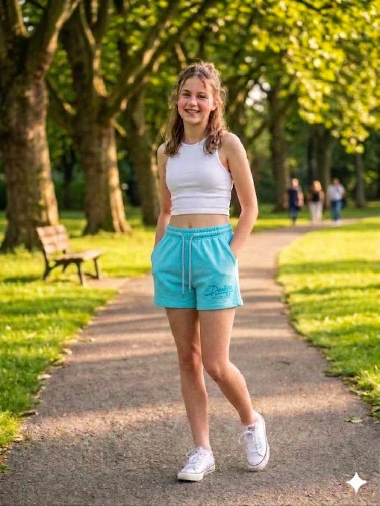 Trendy dívčí bavlněné šortky Kugo ZS8875 modré