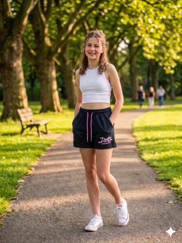 Trendy dívčí bavlněné šortky Kugo ZS8875 černé