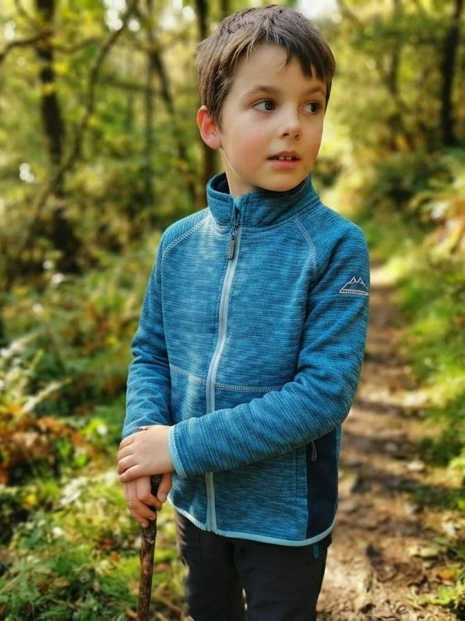 Chlapecká funkční mikina na zip Kugo BM6667 modrá
