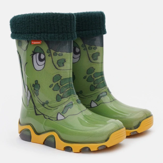 Dětské zateplené holinky Demar Stormer Lux Print B Krokodýl