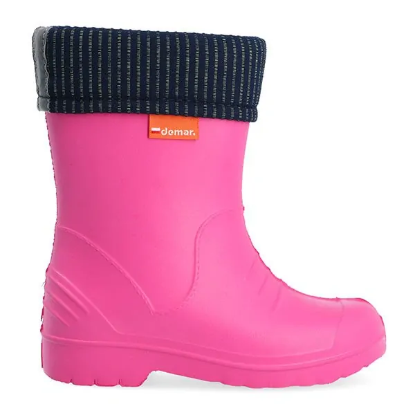 Dětské zateplené holinky Demar Dino F růžové