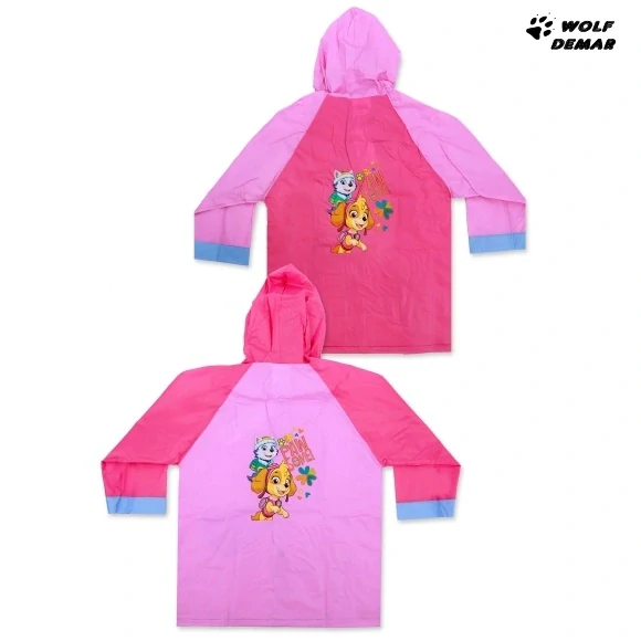 Dívčí pláštěnka SETINO 750-216 Tlapková patrola sv. růžová