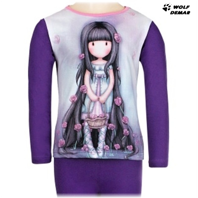 Dívčí pyžamo Santoro London Gorjuss fialové