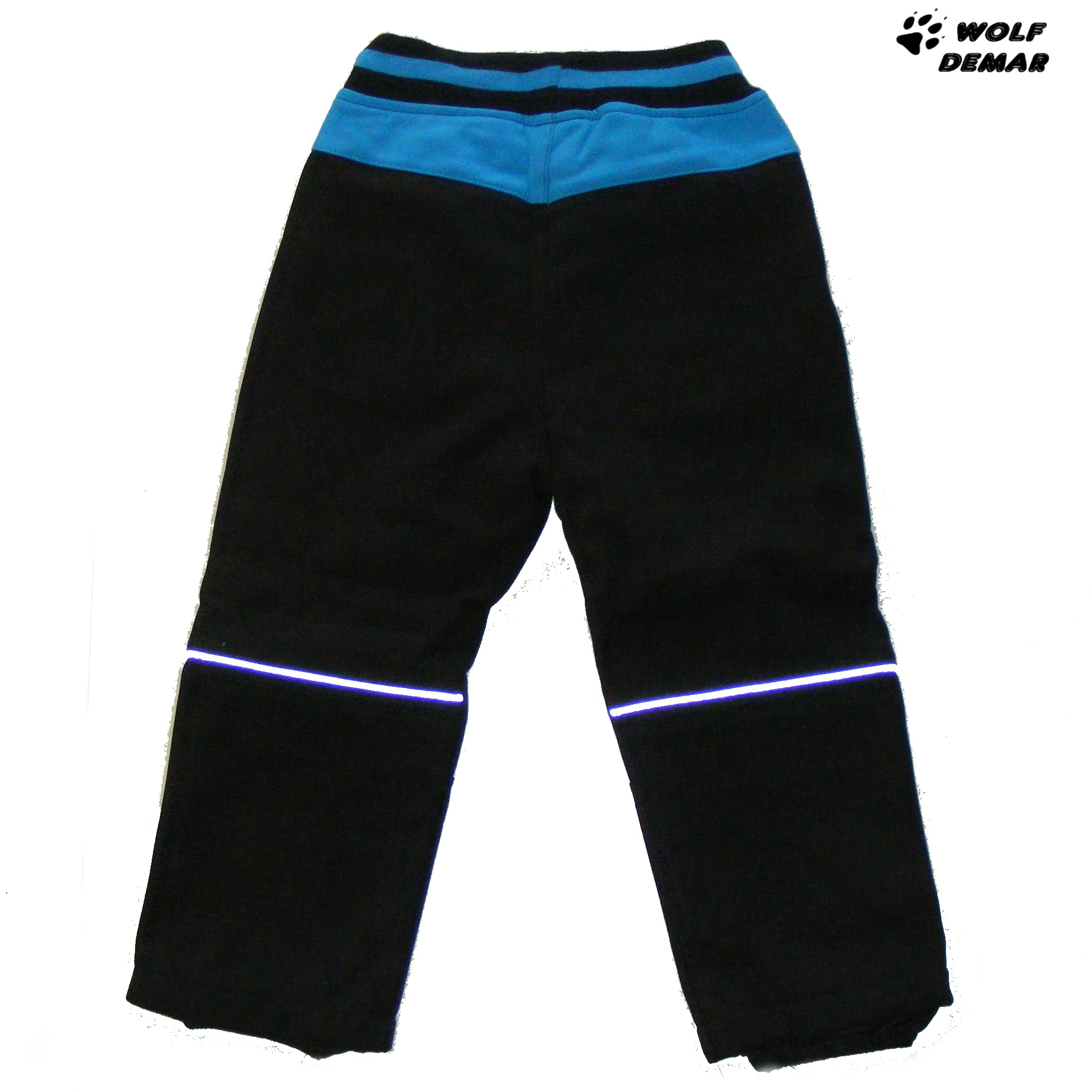 Softshellové kalhoty s fleecem KUGO HK1770 černá + modrá