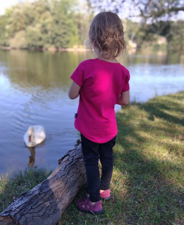 Dívčí tunika JOŽÁNEK krátký rukáv sytě růžová