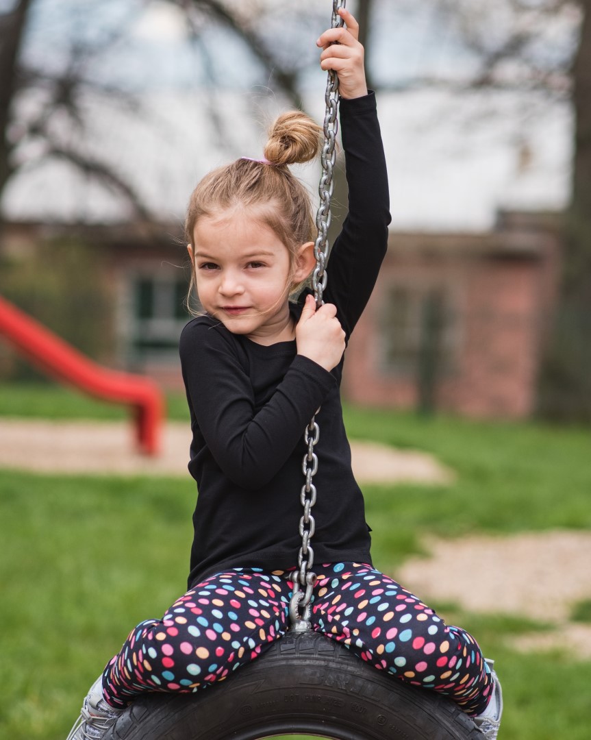 Dětské legíny JOŽÁNEK lentilky na modré