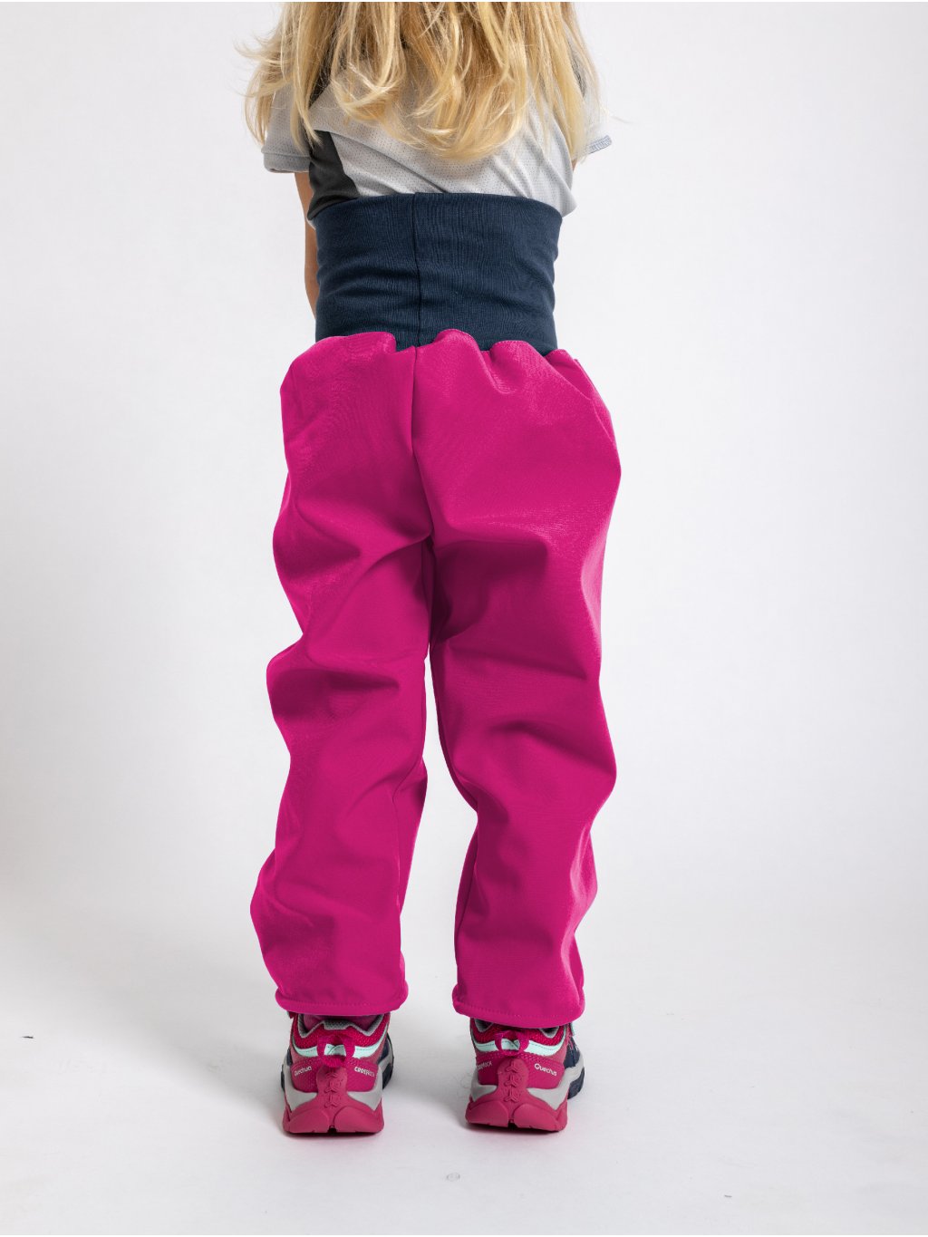 UNUO Batolecí softshellové kalhoty s fleecem Basic, fuchsiová