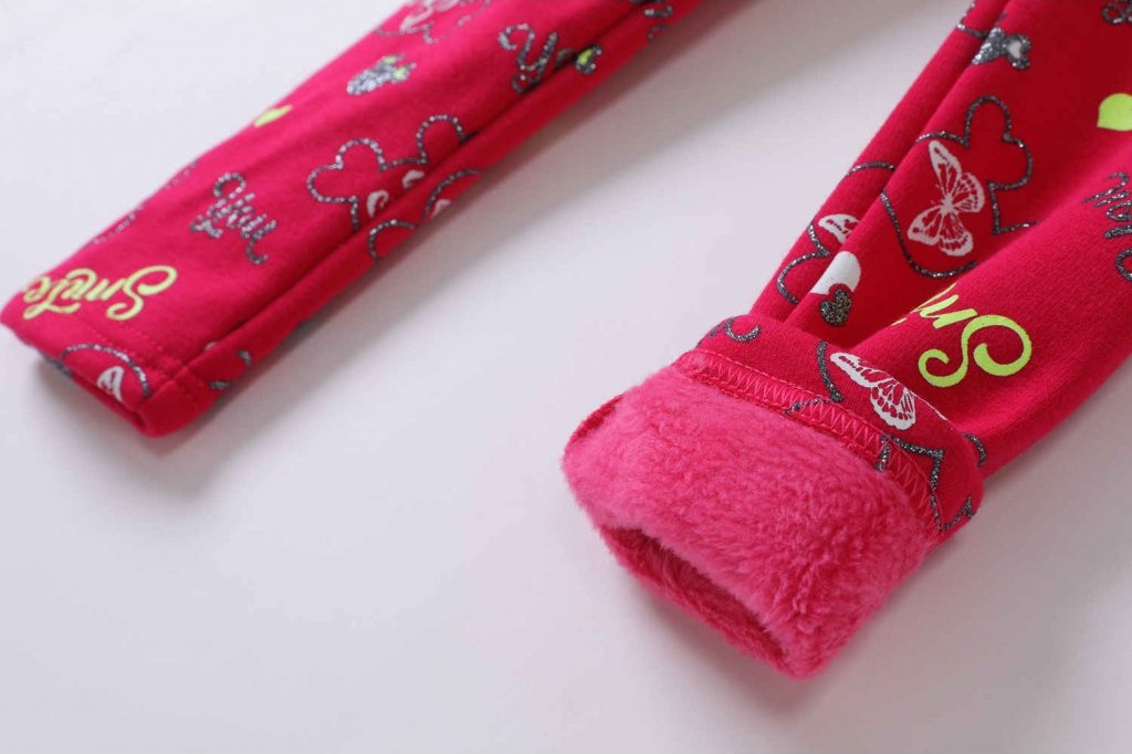 Teplé dívčí legíny KUGO FL6709 růžové