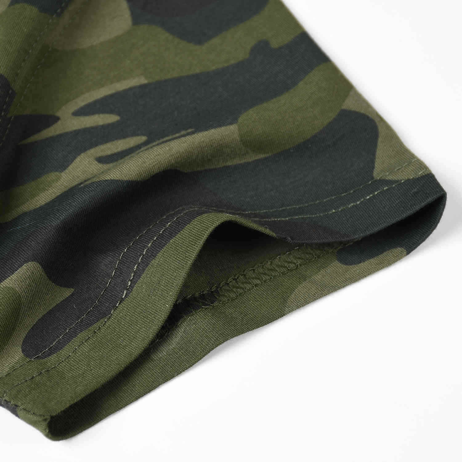 Chlapecké maskáčové tričko KUGO TM9217, žlutá aplikace