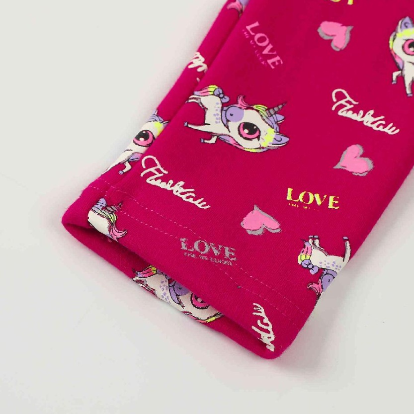 Dívčí zateplené legíny KUGO YL8732, růžové