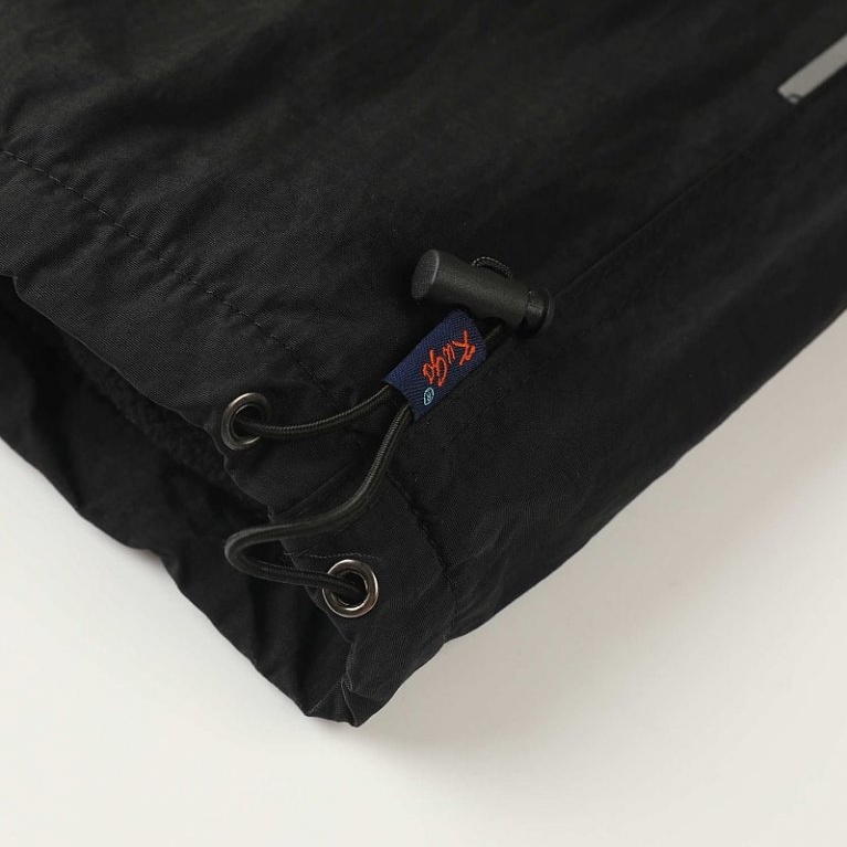 Zateplené šusťákové kalhoty KUGO DK7137, černé s růžovou