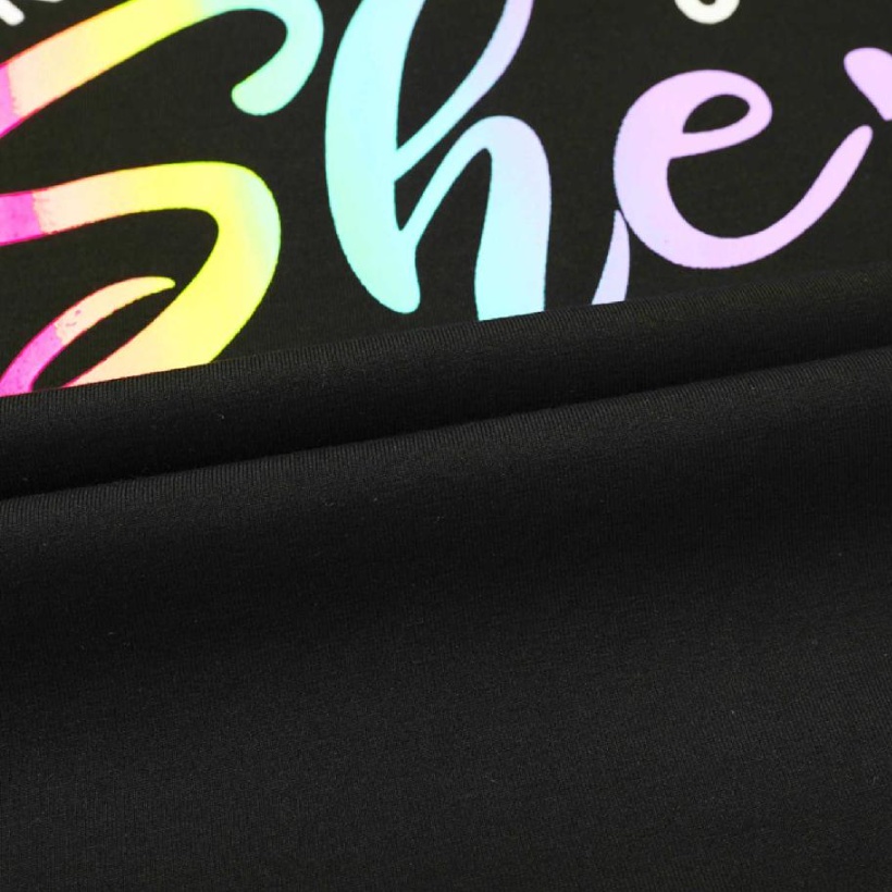 Dívčí tričko dl.r. KUGO DC0006, černé