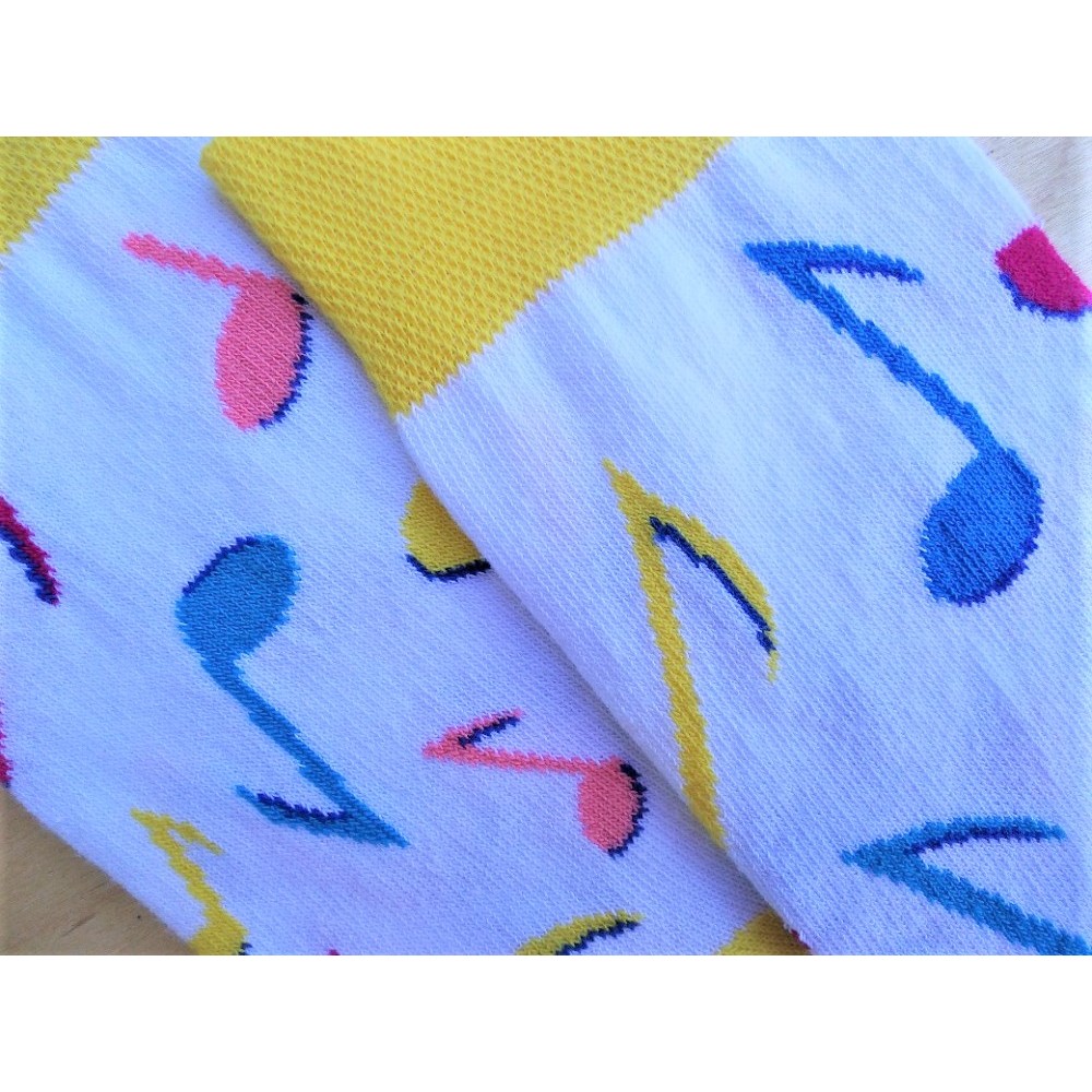 Dámské ponožky TREPON Music, bílé