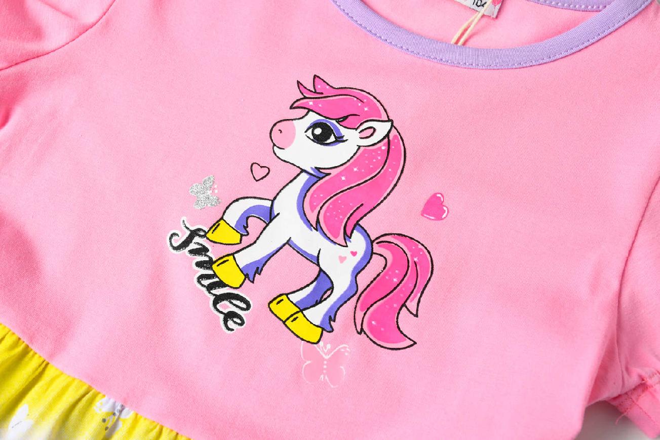 Dívčí šaty KUGO HS9286, světle růžové