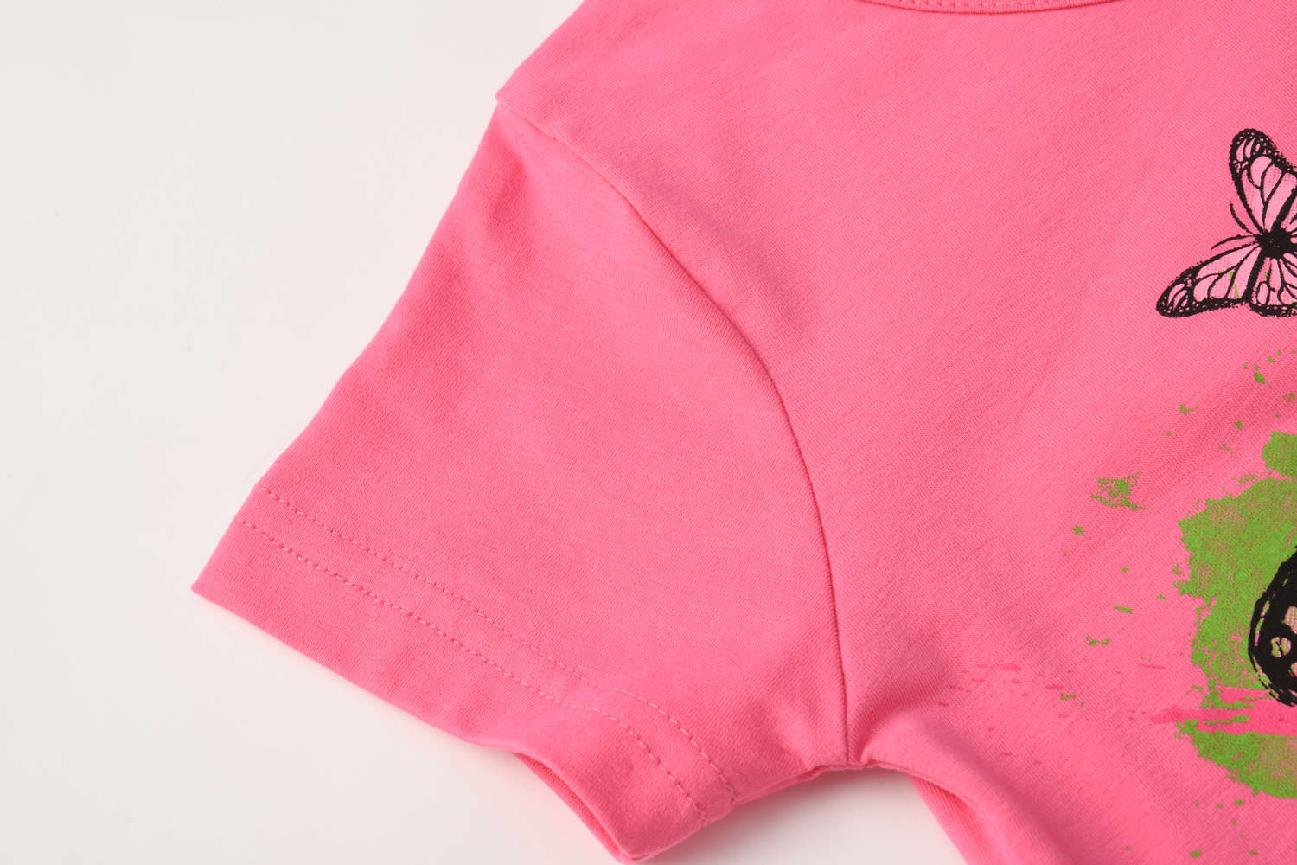 Dívčí tričko kr.r. KUGO JC8507, fialové