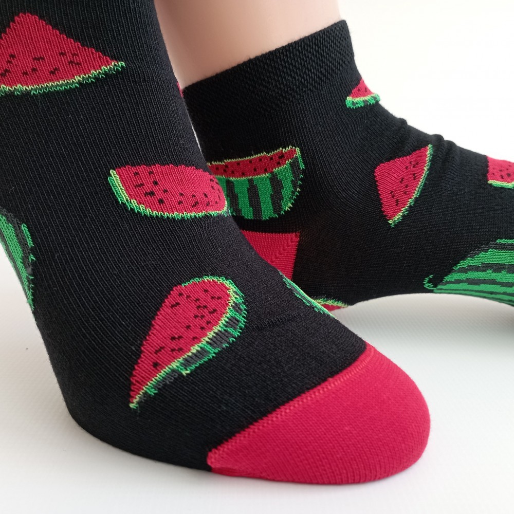 TREPON Dámské kotníkové ponožky Meloun, černé