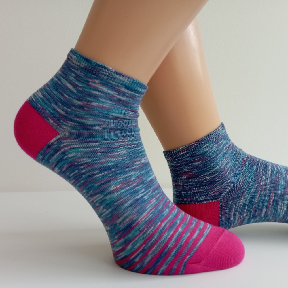 TREPON Dámské kotníkové ponožky Relax, modrý melír