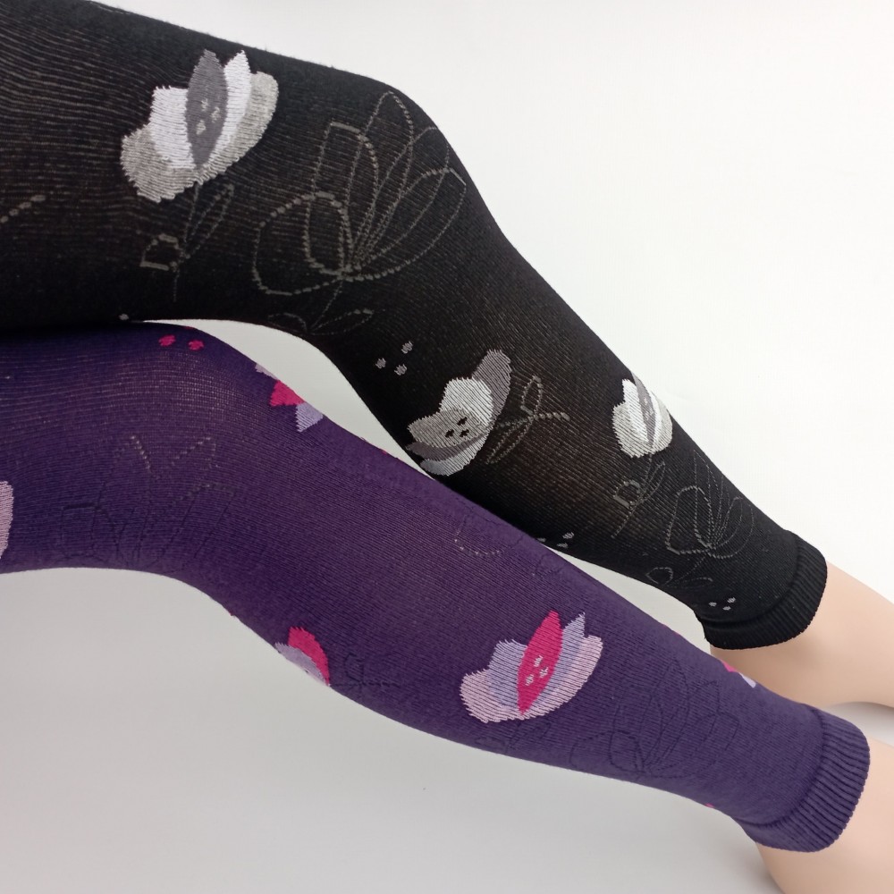 Dívčí punčochové legíny TREPON Leknín, fialové