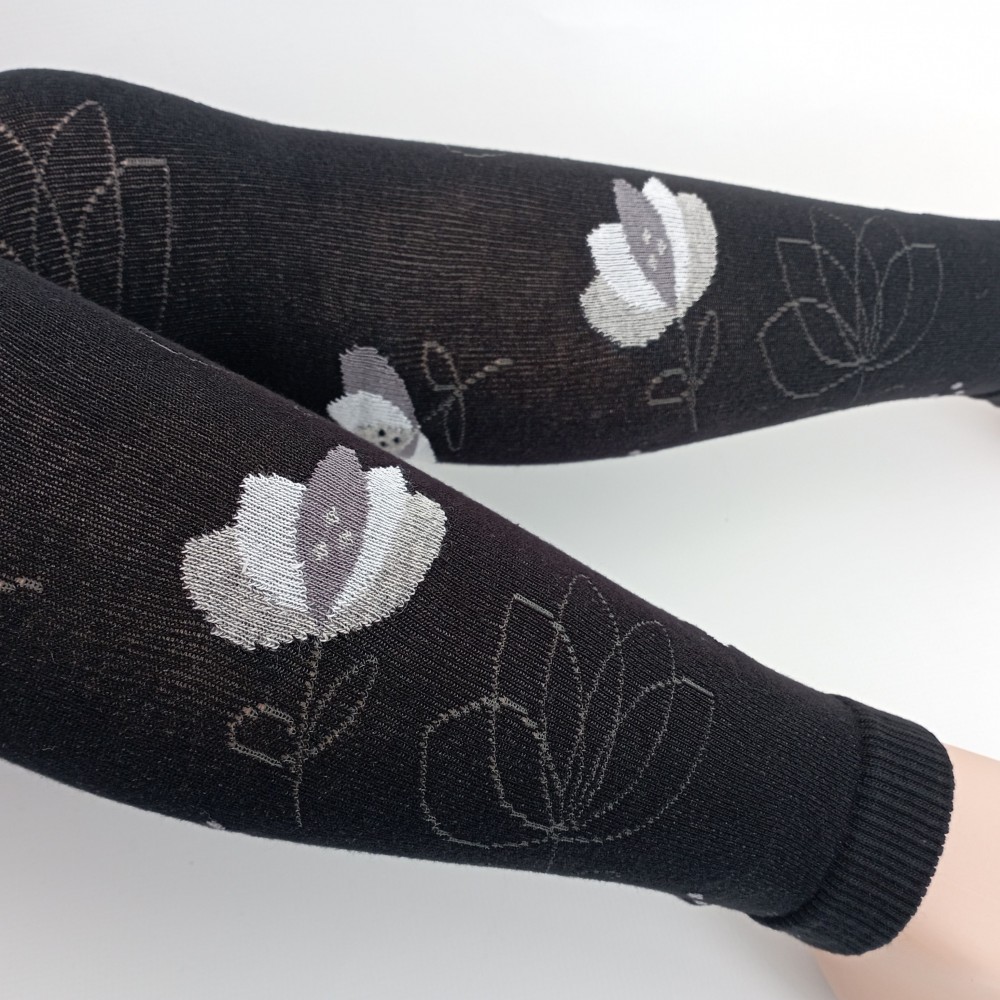 Dívčí punčochové legíny TREPON Leknín, černé