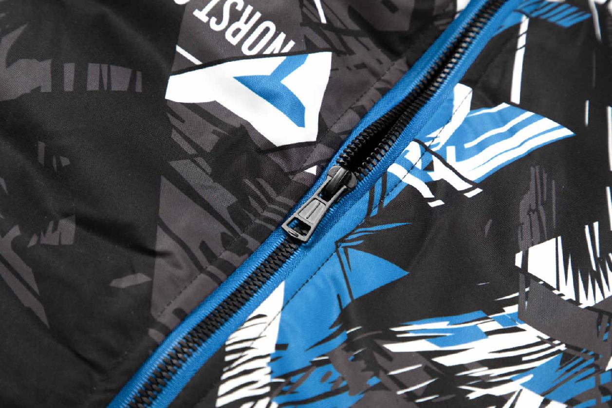 Chlapecká zimní bunda KUGO FB3802, černá s modrou