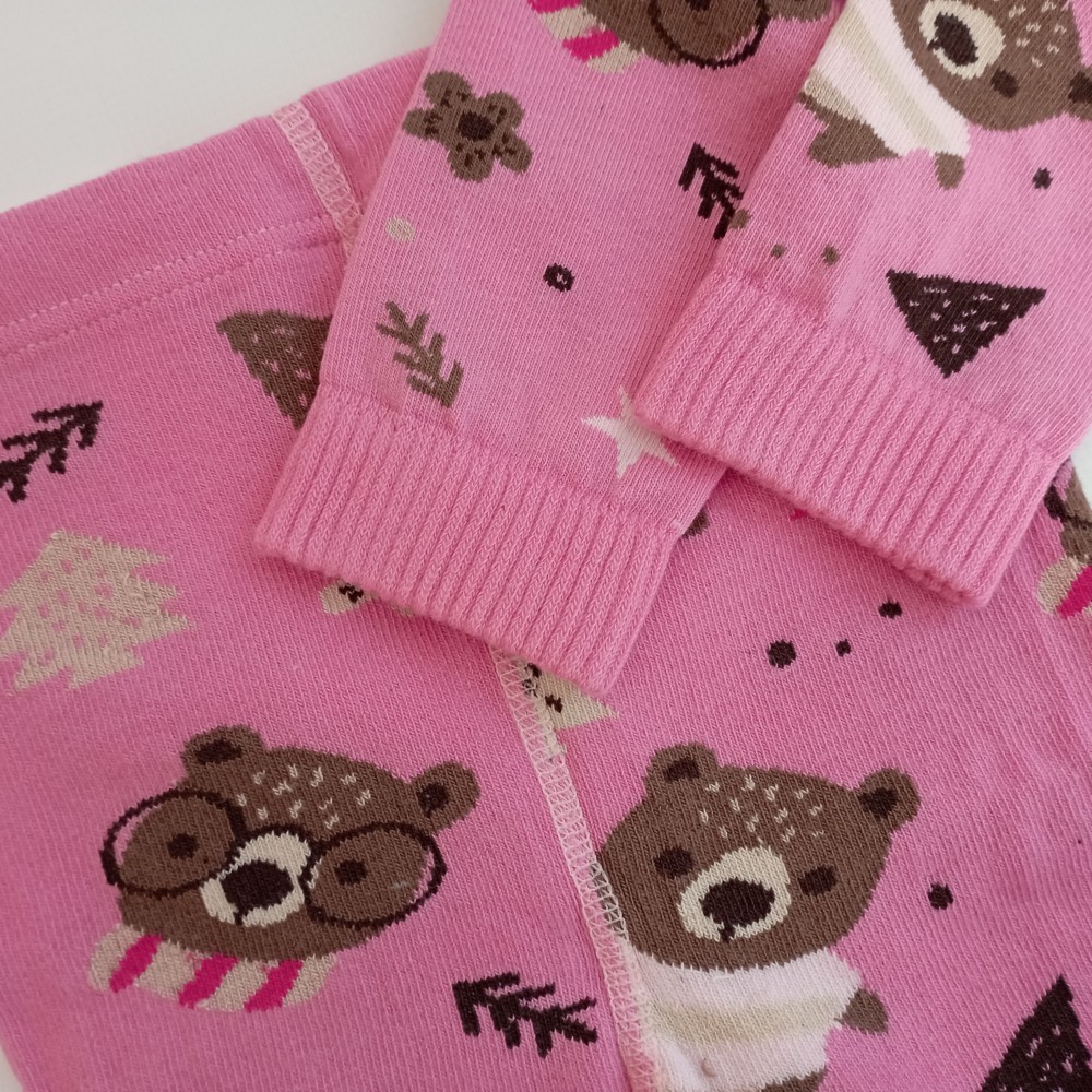 Dívčí punčochové legíny TREPON Medvěd, růžové