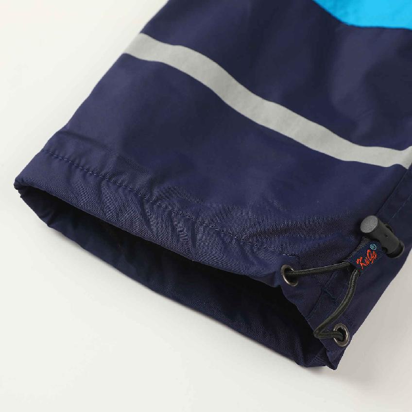 Chlapecké zateplené šusťákové kalhoty KUGO DK7127, tmavě modré