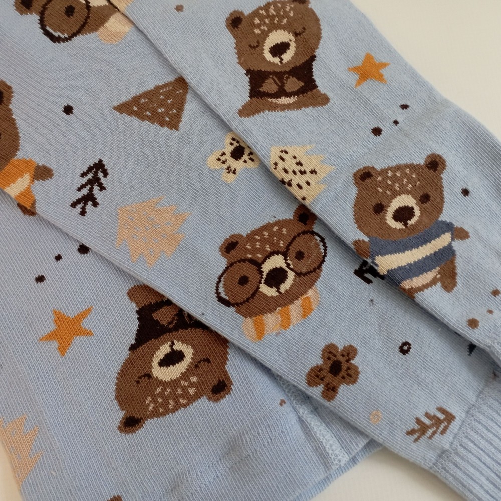 Chlapecké punčochové legíny TREPON Medvěd, modré