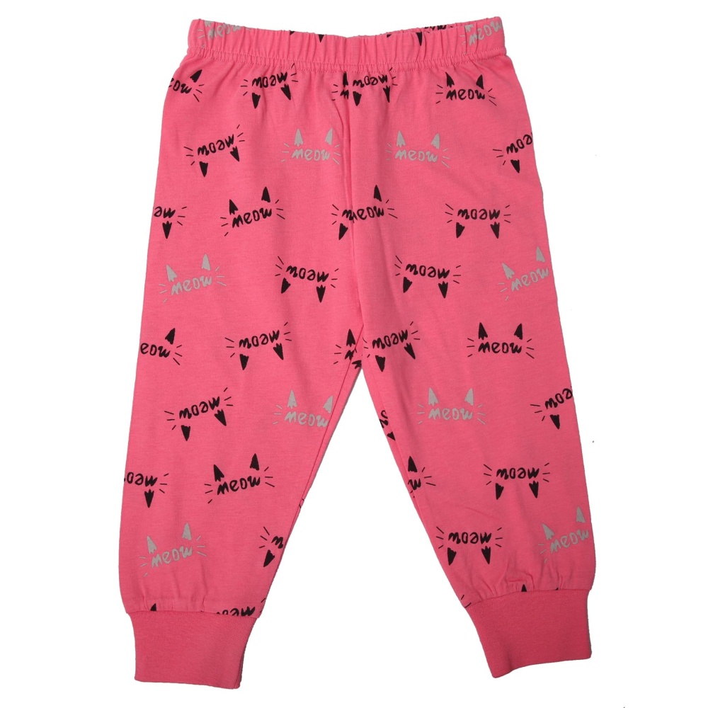 Dívčí pyžamo Wolf S2251 s kočičkou, růžové