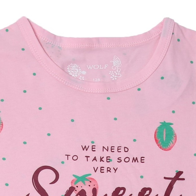 Dívčí noční košile dl.r. Wolf S2381, světle růžová