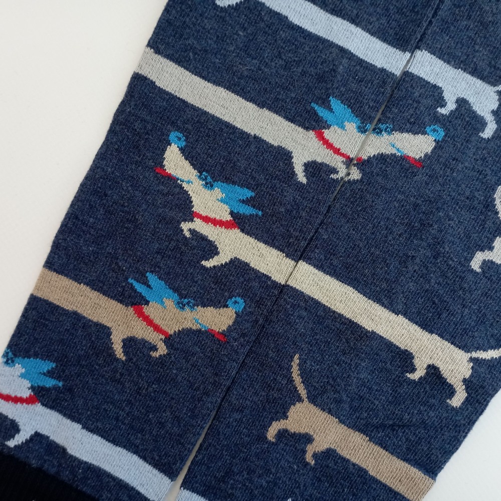 Dětské punčochové legíny Trepon Jezevčík, modrý melír