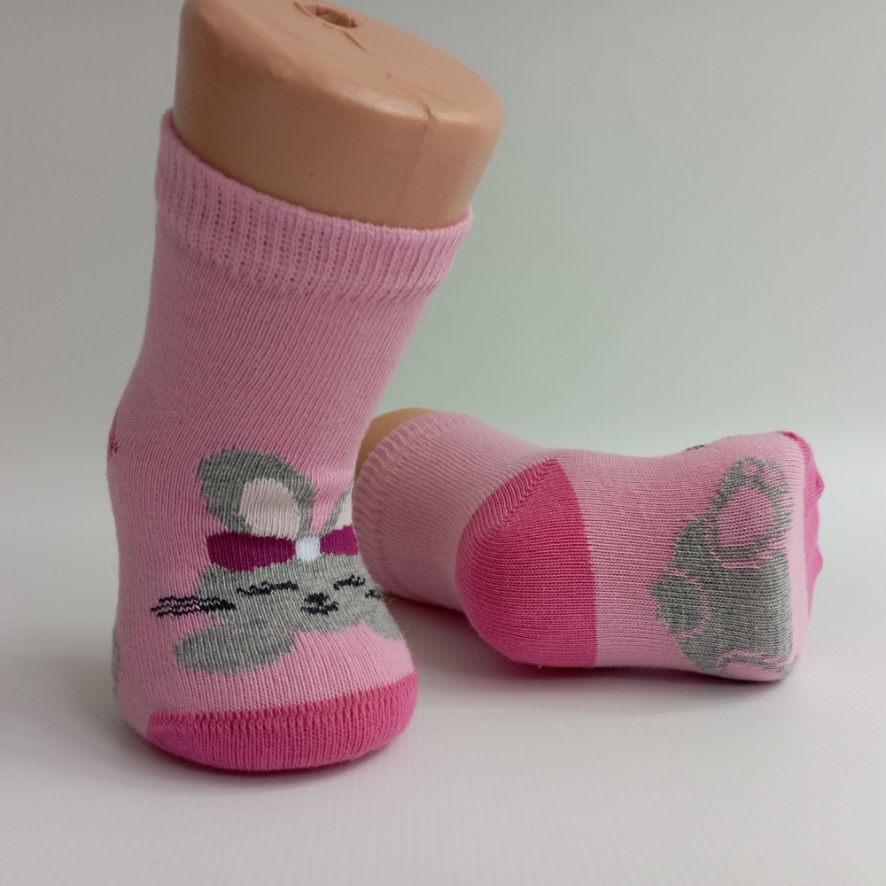 Kojenecké ponožky Trepon Bunny, růžové