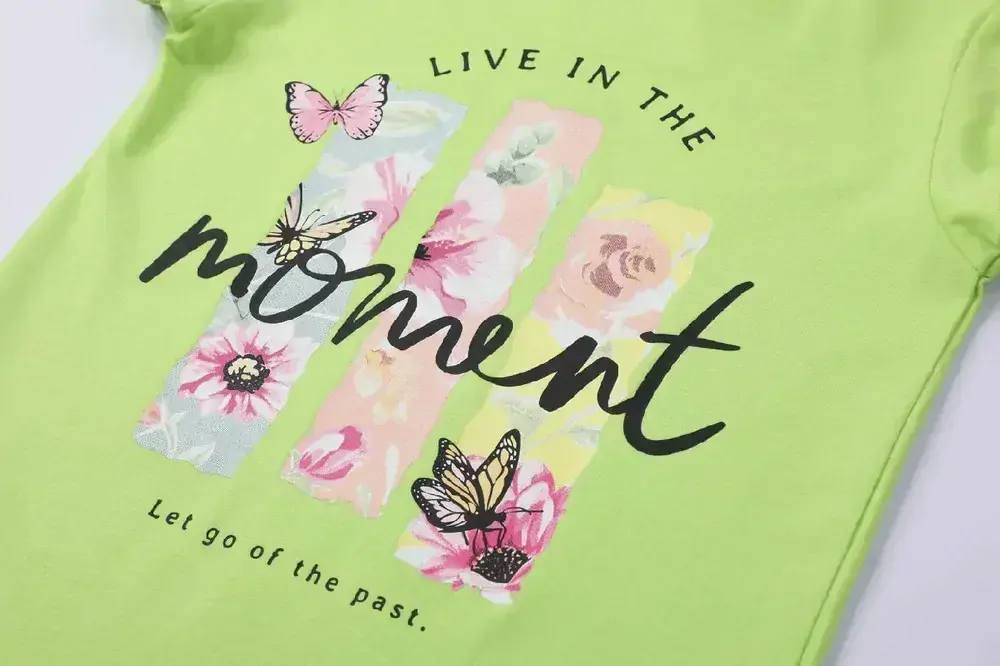 Dívčí tričko kr.r. Kugo FL1207, zelené