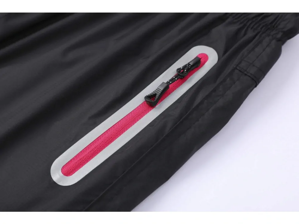 Dívčí šusťákové kalhoty Kugo SK7752, černé / růžový zip