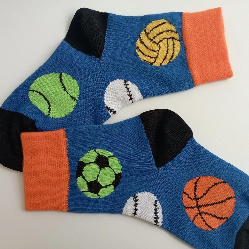 Dětské ponožky bavlněné Trepon Míče modré