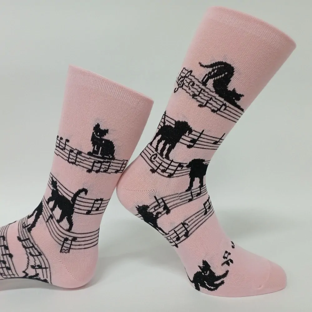 Dámské ponožky s ruličkovým lemem Trepon Mozart, růžové