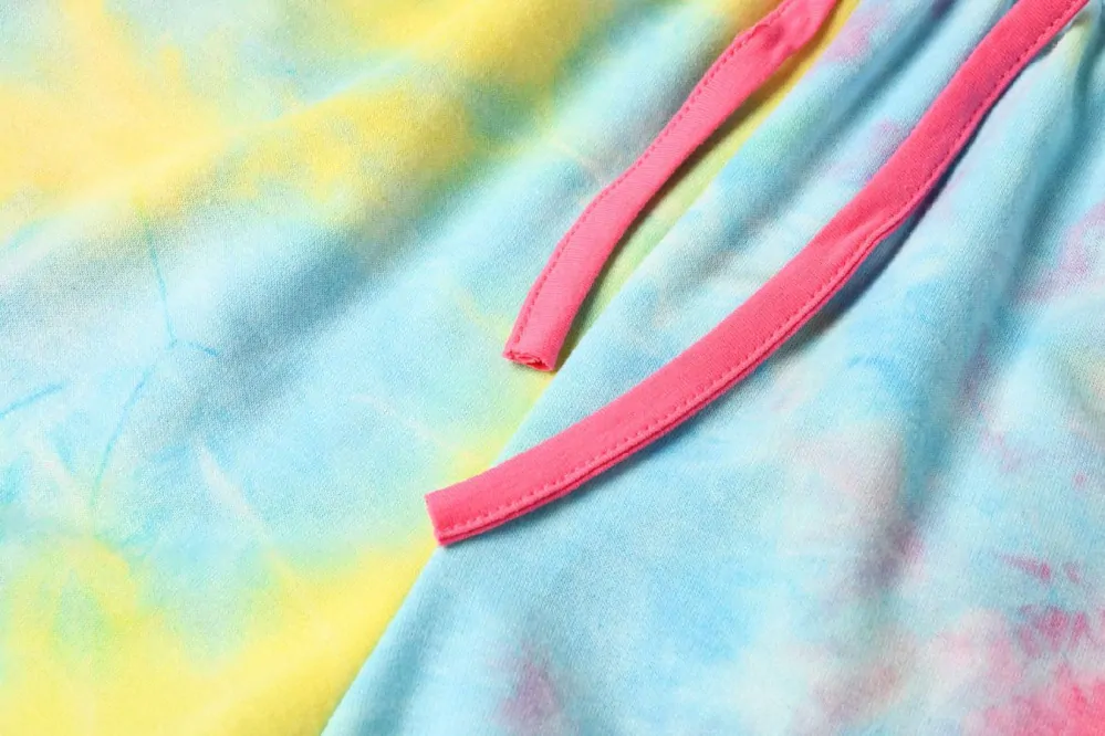 Dámské kraťasy Kugo HS9290 multicolor / žlutý lem