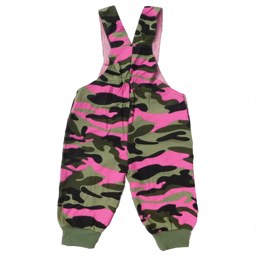 Dívčí tepláky s laclem Kugo ST8821 maskáč + růžová aplikace