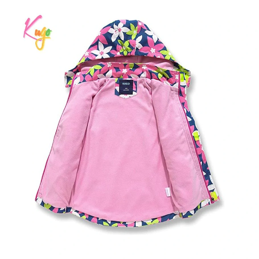 Dívčí šusťáková bunda zateplená Kugo B2839 tmavě modrá