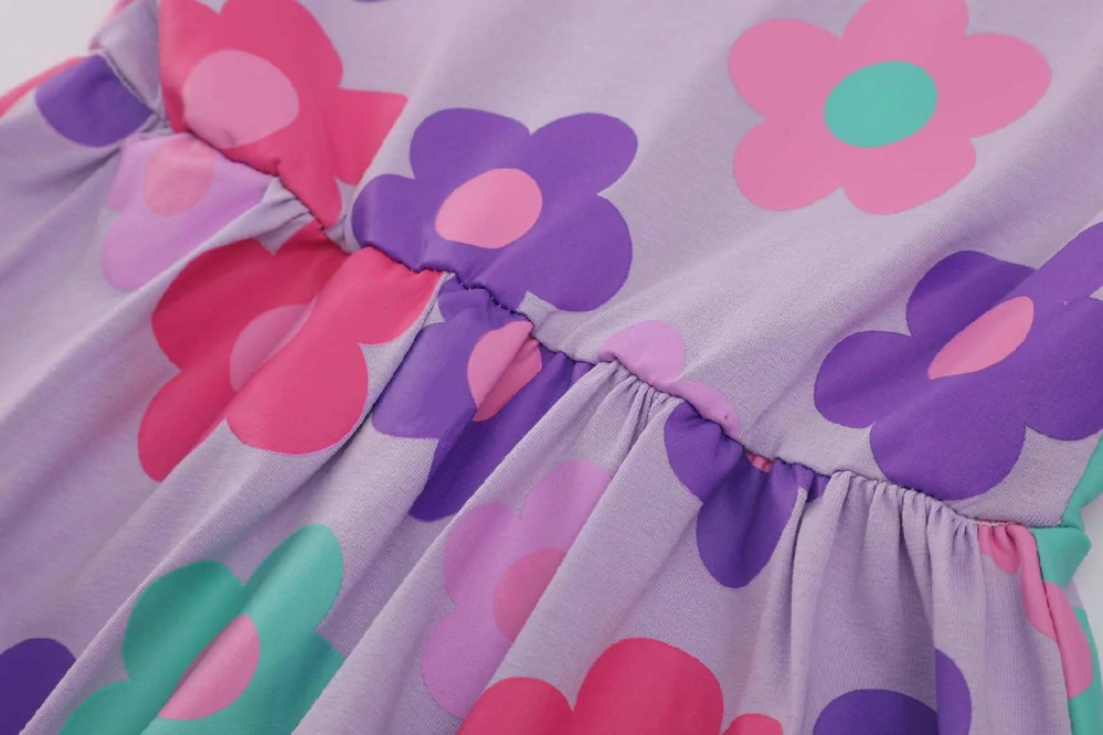 Dívčí šaty dl.r. Kugo HC9359, fialové