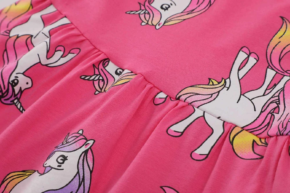 Dívčí šaty dl.r. Kugo HC9358, tmavě růžové