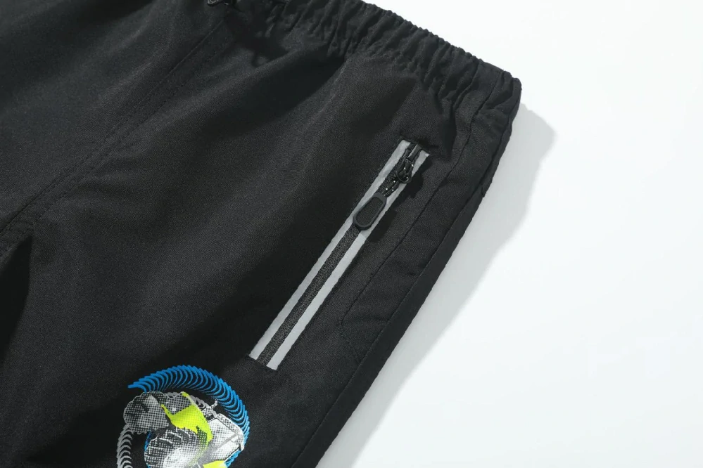 Dětské zateplené šusťákové kalhoty Kugo BU615 černé / černý zip