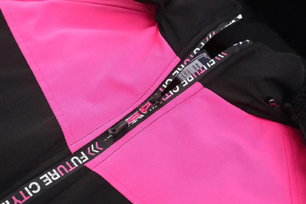 Dívčí zimní bunda Kugo BU617 černá / růžová