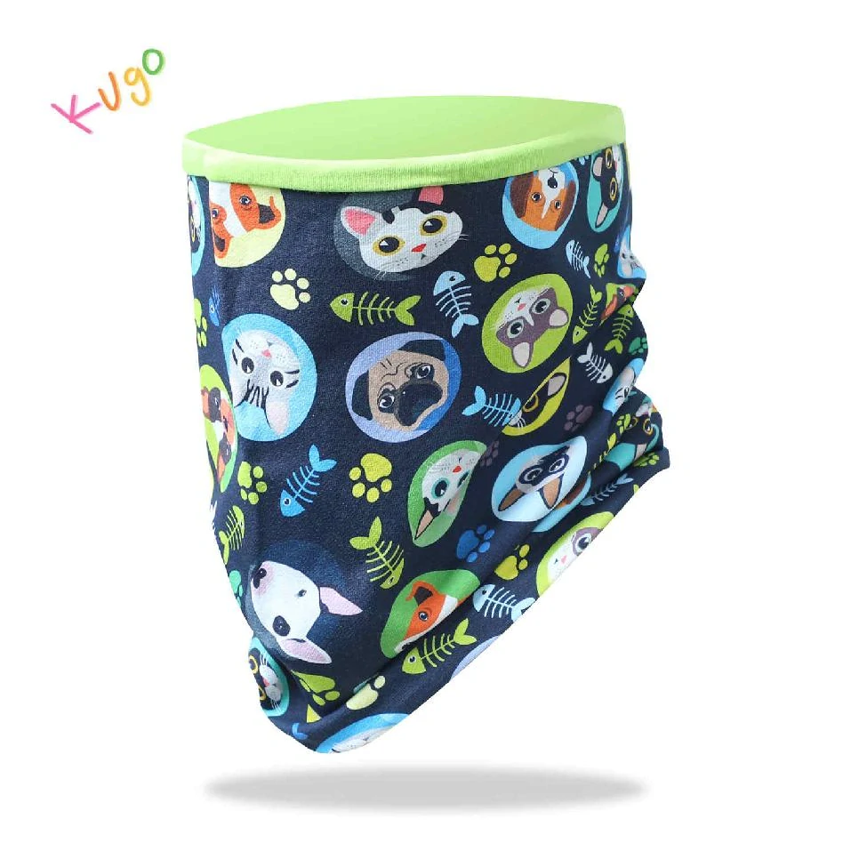 Chlapecká čepice s nákrčníkem Kugo CF5621 - kočka a pes