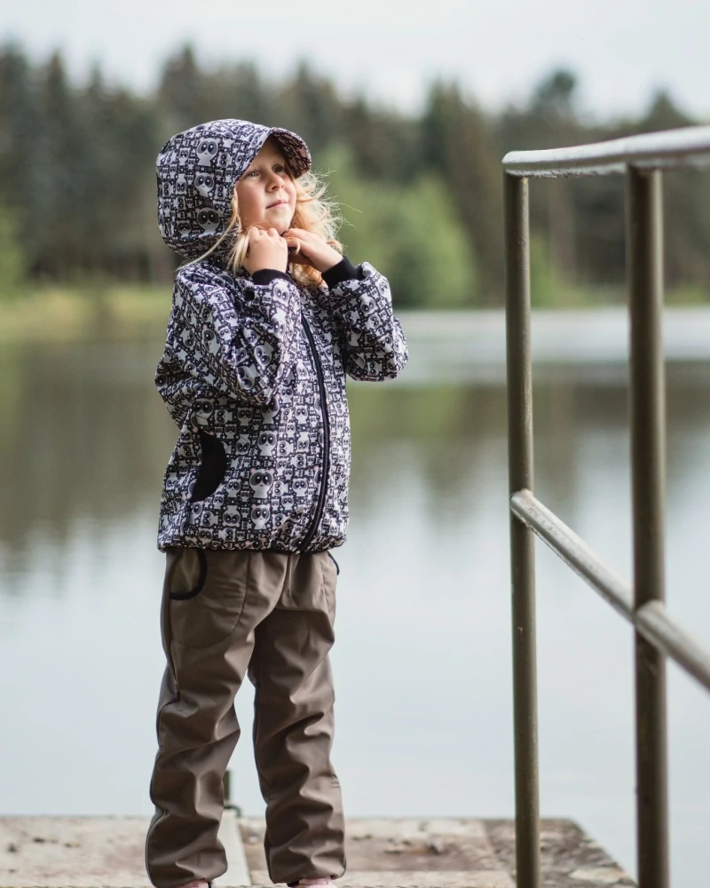 Dětská softshellová bunda zateplená Jožánek pandy