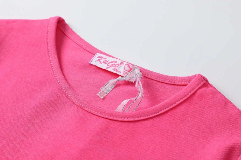 Dívčí noční košile dlouhý rukáv Kugo SS3627 tmavě růžová