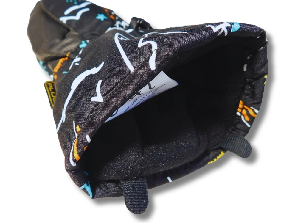 Dětské šusťákové palcové rukavice Echt C088 černé