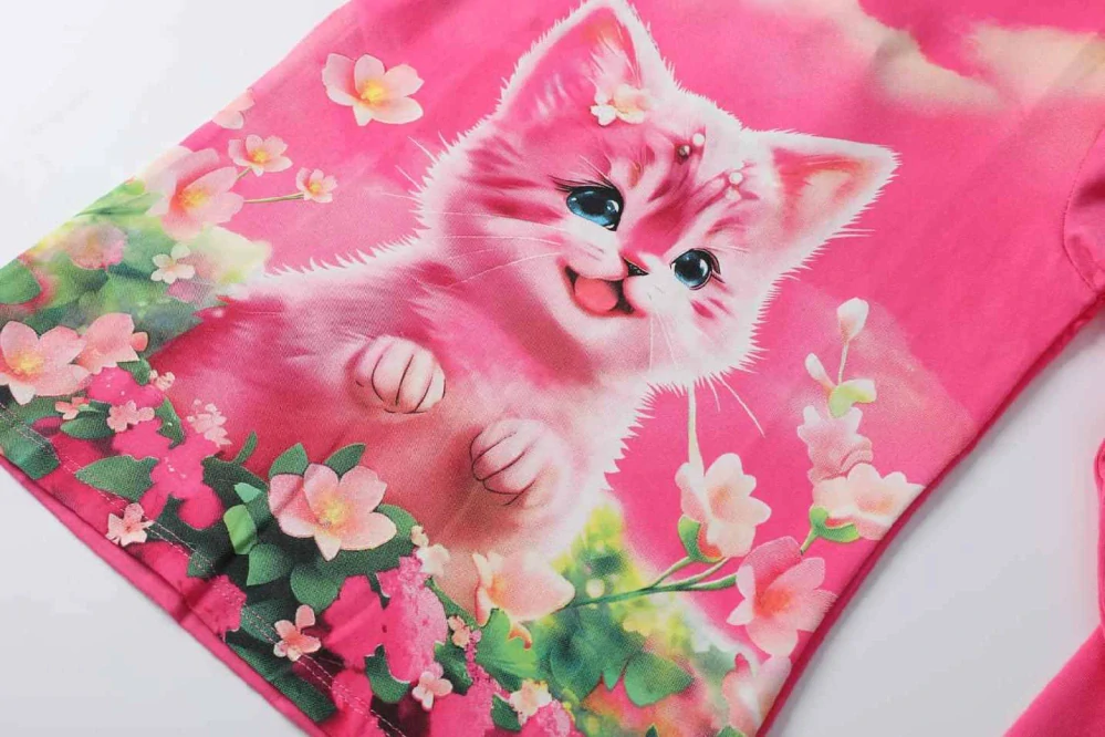 Dívčí tričko dlouhý rukáv Kugo ST3621 tmavě růžové