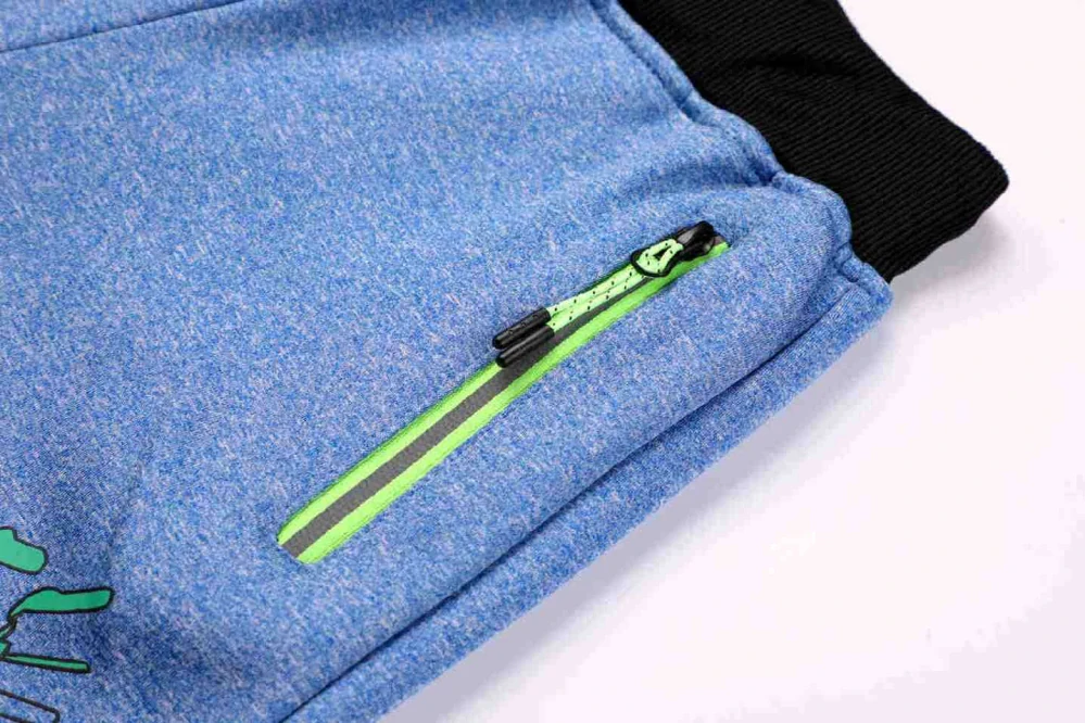 Teplé softshellové tepláky chlapecké Kugo GK8639 modré